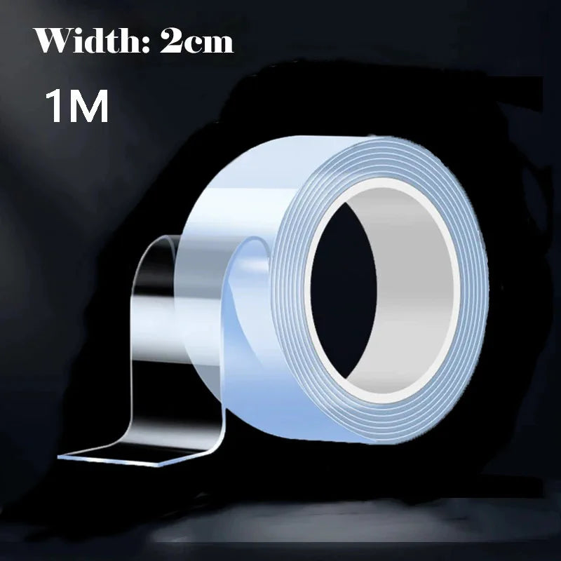 Nano Grip Double-Sided Reusable Tape – Strong, Washable & Waterproof