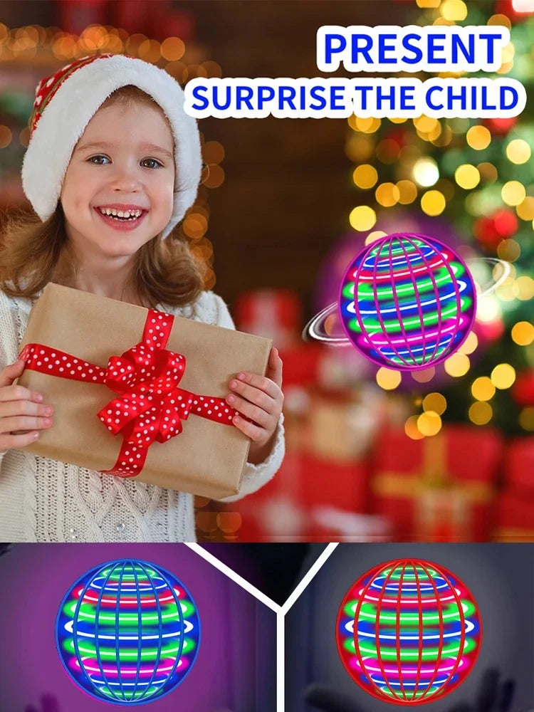 1F-Flying Ball, Automatic Spinning Ball LED Dazzling Lights, Floating Magic, Fan UFO Flying Machine, Toy Gift, Game, Sports Ball