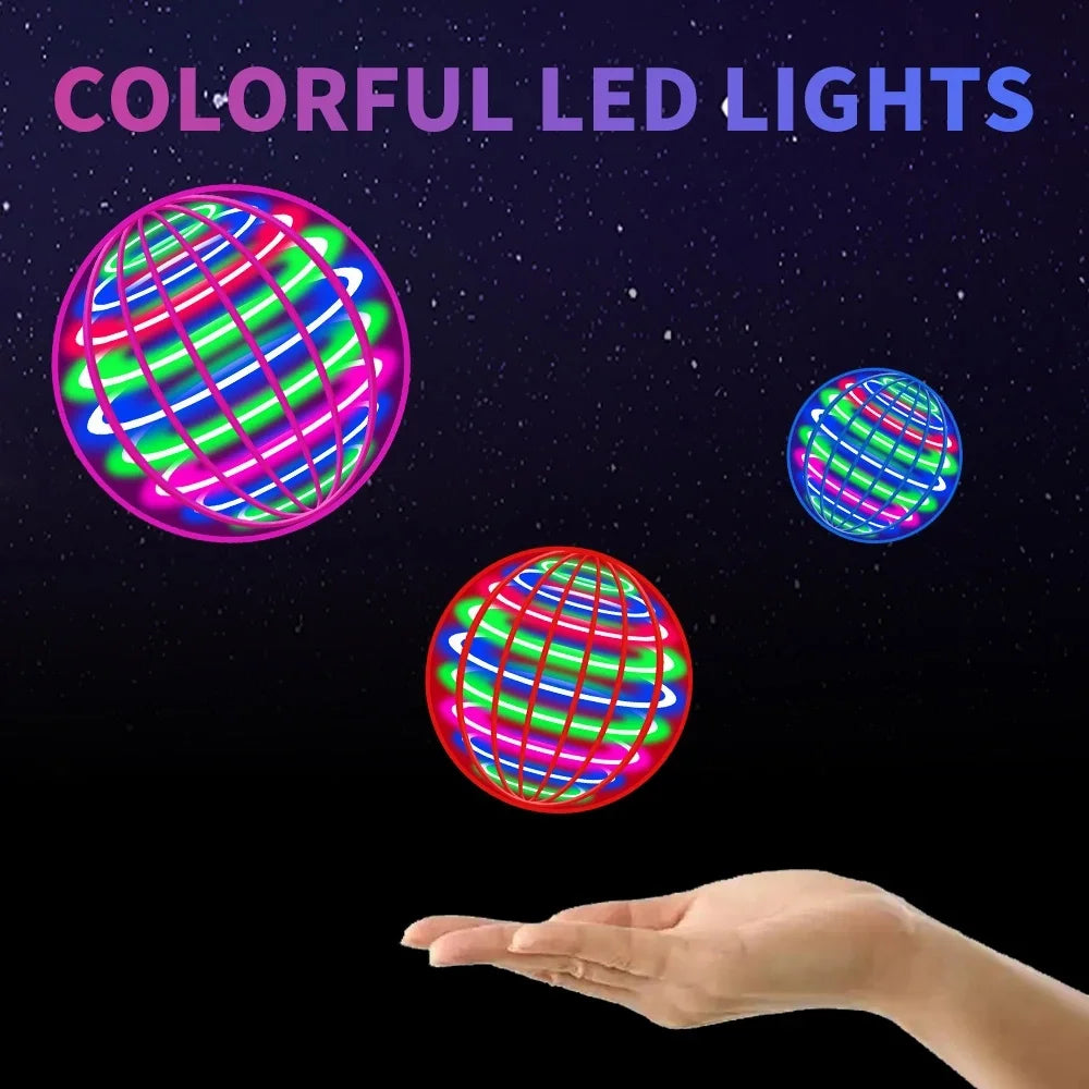 1F-Flying Ball, Automatic Spinning Ball LED Dazzling Lights, Floating Magic, Fan UFO Flying Machine, Toy Gift, Game, Sports Ball