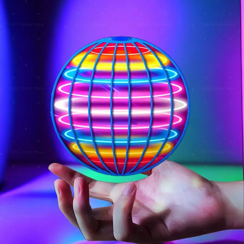 1F-Flying Ball, Automatic Spinning Ball LED Dazzling Lights, Floating Magic, Fan UFO Flying Machine, Toy Gift, Game, Sports Ball
